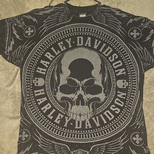 Harley-Davidson Gray Skull Graphic Tee